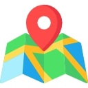 et digitalt kort lavet i google maps