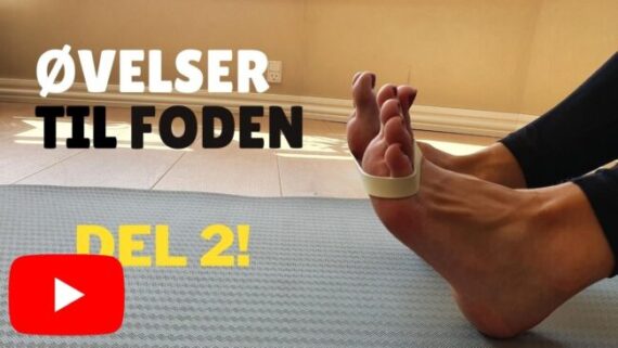 thumbnail til youtube med øvelser med elastik for foden