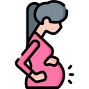 Gravid kvinde med ondt i maven