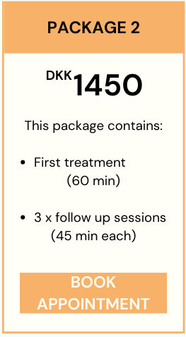 Pricing for physiotherapy packages at Smertefys