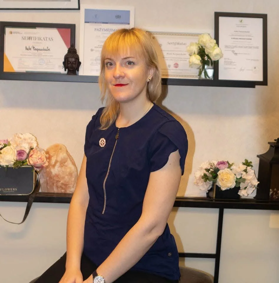 Fysioterapeut Aiste Kerpauskaite fra Smertefys Lyngby-Bagsværd