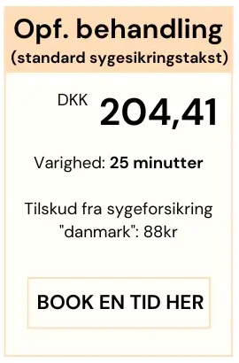 Priser på opfølgende behandlinger hos Smertefys