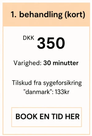 Pris på første behandling uden henvisning kort